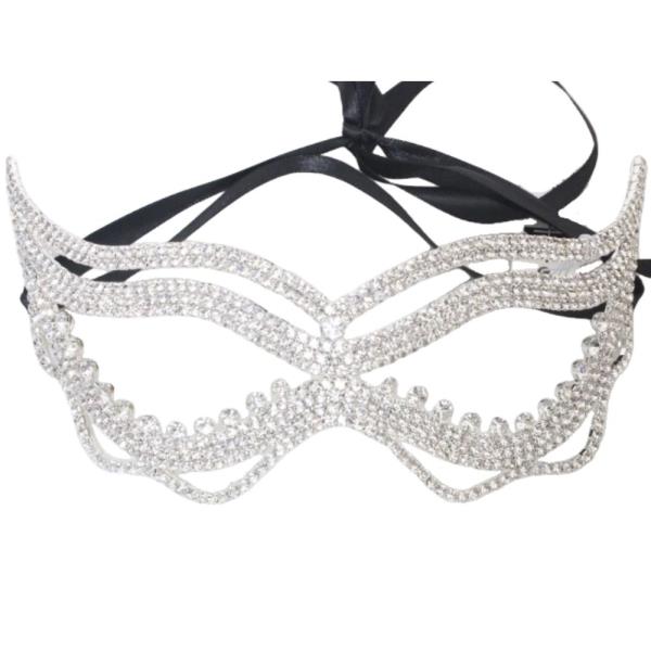 RHINESTONE CRYSTAL MASQUERADE MASK