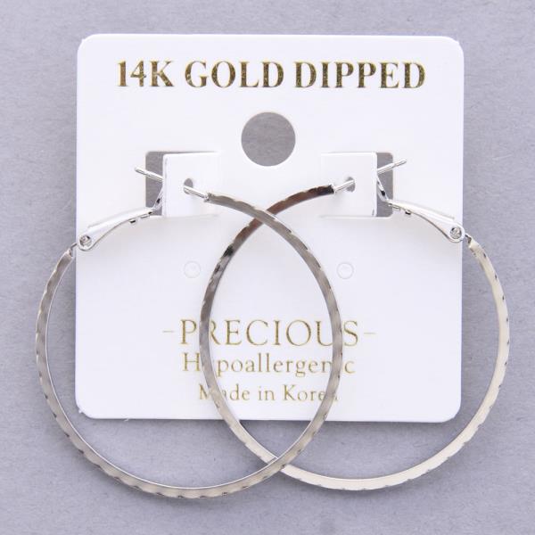 14K GOLD DIPPED HOOP EARRING