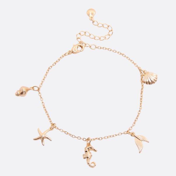 SEA LIFE CHARM METAL BRACELET