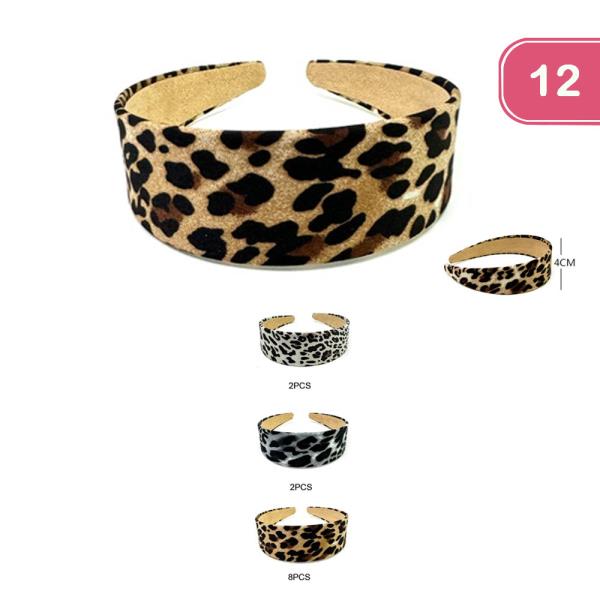 LEOPARD HEADBAND (12 UNITS)