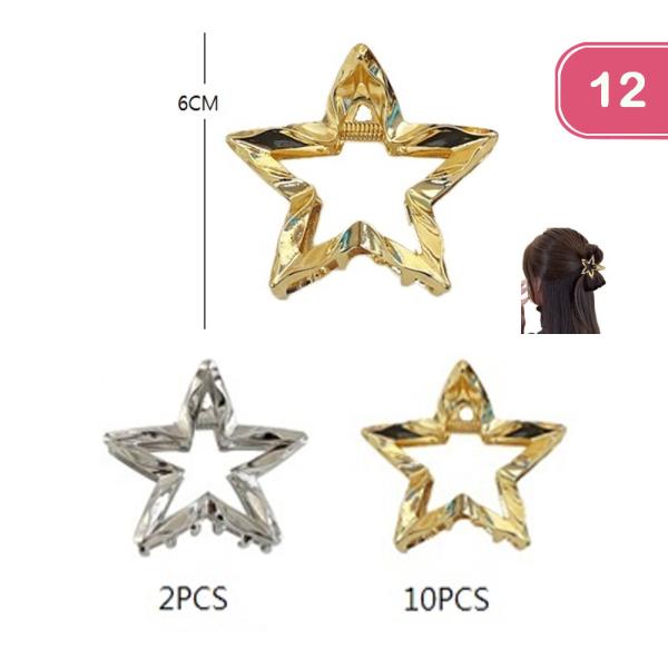 STAR METAL CLAW CLIP (12 UNITS)