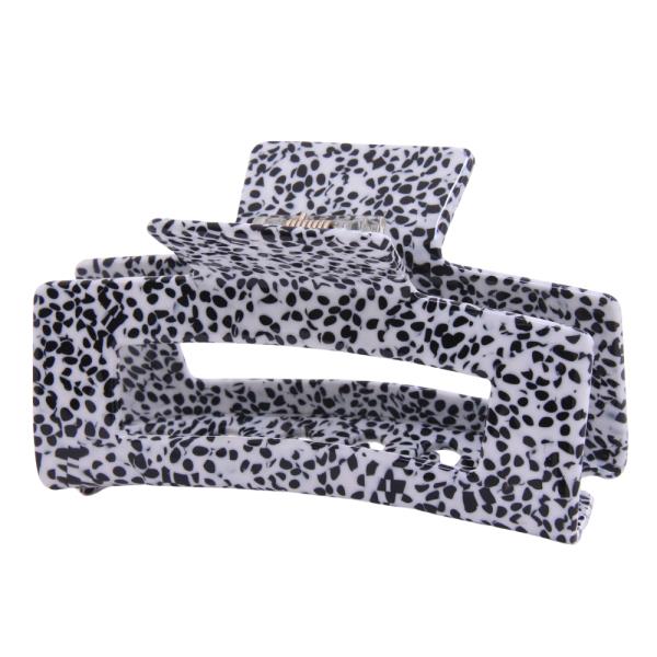 POLKA DOT RECTANGLE CLAW HAIR CLIP