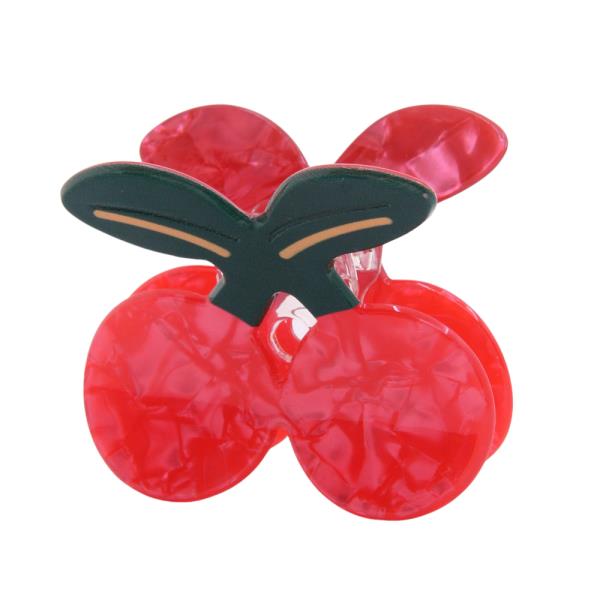 ACETATE CHERRY CLAW HAIR CLIP