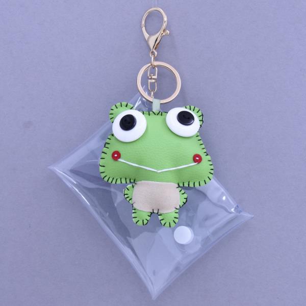 FROG CLEAR COIN PURSE POUCH KEYCHAIN