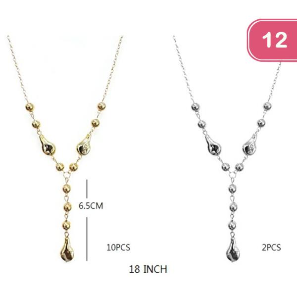 BEAD LINKED NECKLACE (12 UNITS)