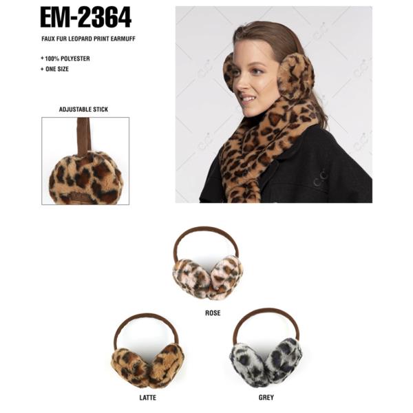 CC FAUX FUR LEOPARD PRINT EARMUFF