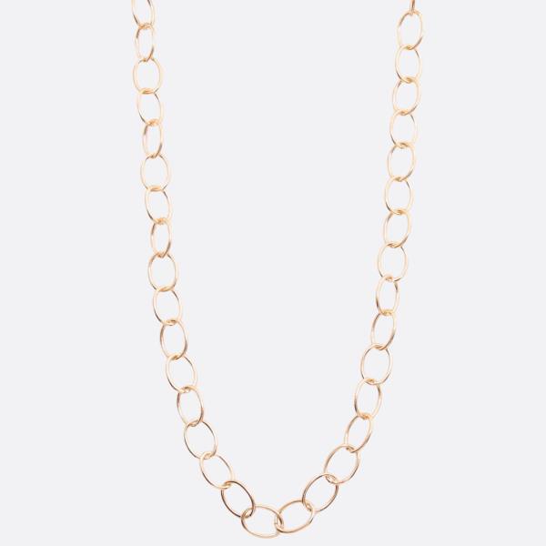 SODAJO OVAL LINK GOLD DIPPED NECKLACE