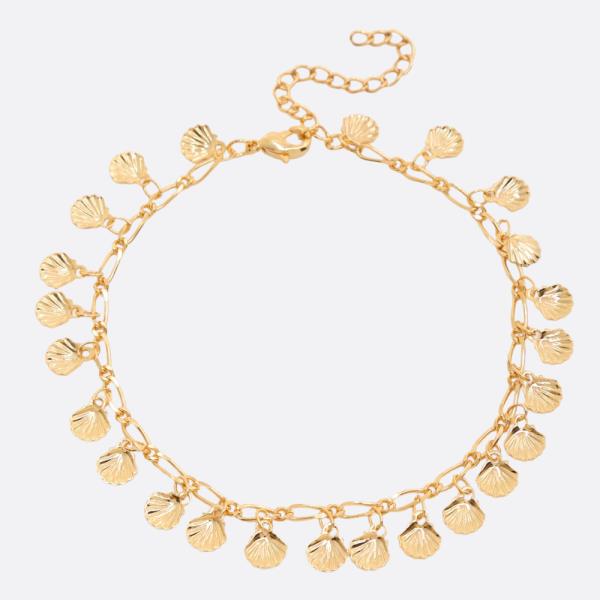 SODAJO SEASHELL CHARM GOLD DIPPED BRACELET