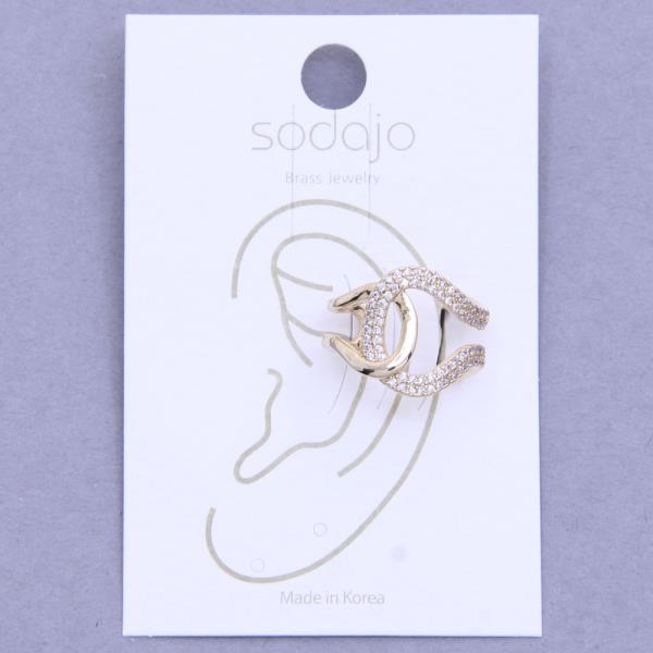 SODAJO U SHAPE RHINESTONE EAR CUFF