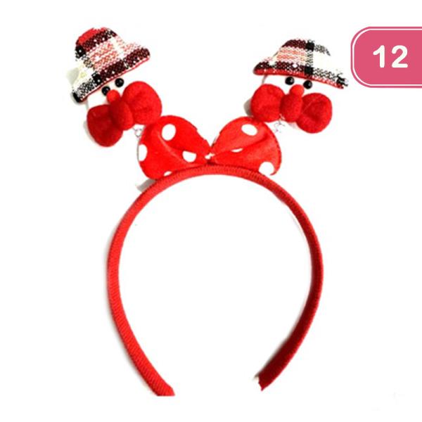 CHRISTMAS SNOWMAN HEADBAND (12 UNITS)