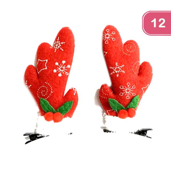 CHRISTMAS REINDEER ANTLERS HAIR PINS (12 UNITS)