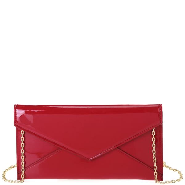 PATENT ENVELOPE CLUTCH BAG