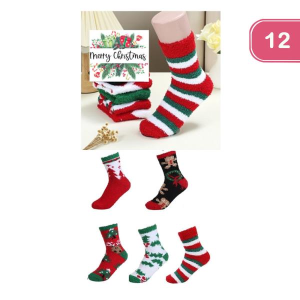 CHRISTMAS WARM SOCKS (12 UNITS )