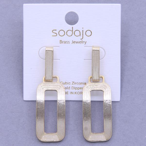 SODAJO OVAL GOLD DIPPED EARRING