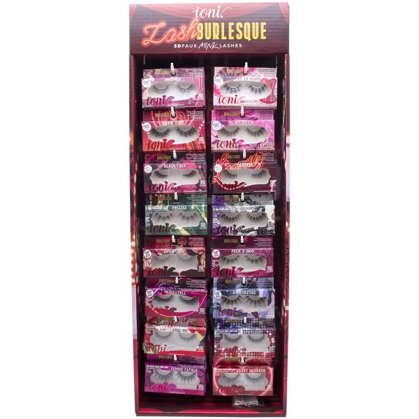 IONI LASH BURLESQUE 3D FAUX MINK LASHES W DISPLAY SET