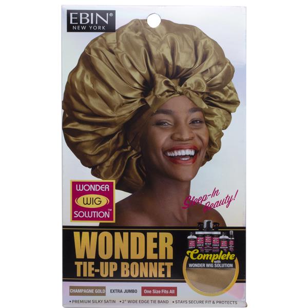 EBIN WONDER TIE UP BONNET EXTRA JUMBO CHAMPAGNE GOLD