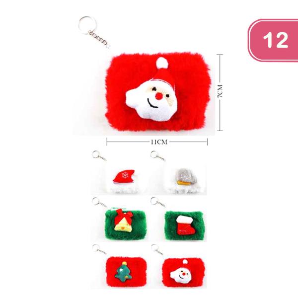 CHRISTMAS COIN PURSE KEYCHAIN (12 UNITS)