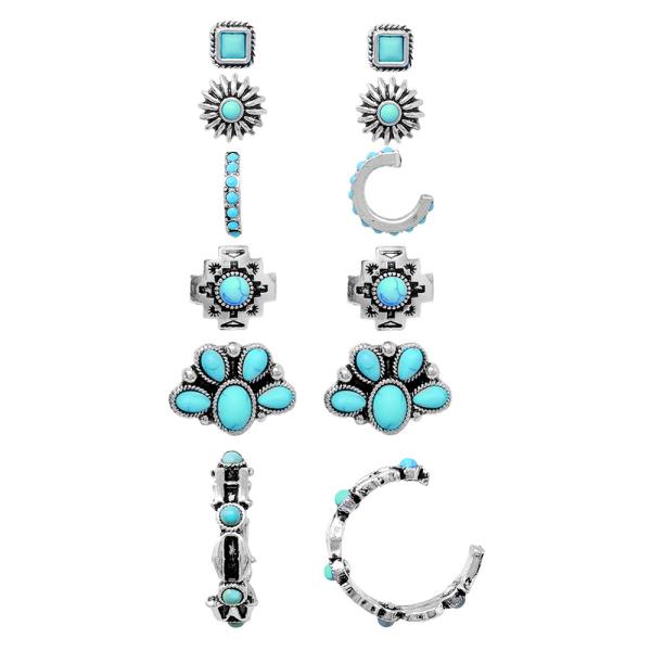 WESTERN STYLE ASSORTED EARRING SET