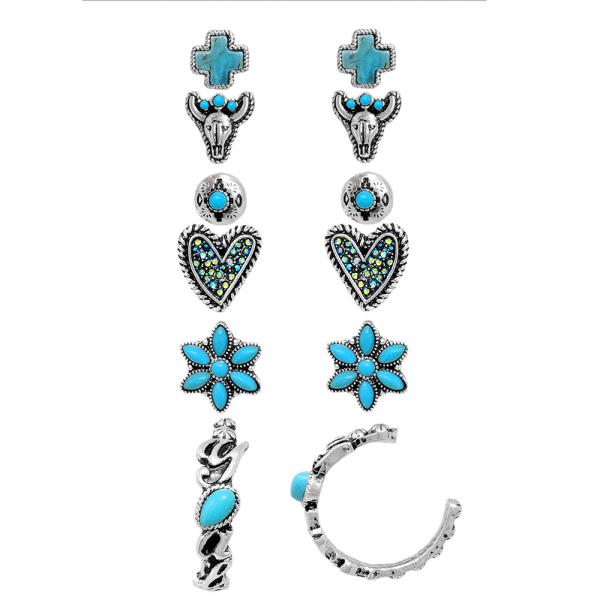 WESTERN STYLE ASSORTED EARRING SET