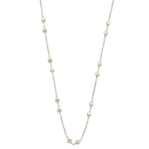 SODAJO HEART CHARM STATION GOLD DIPPED NECKLACE