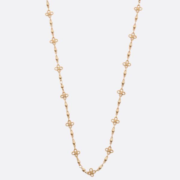 SODAJO CLOVER CHARM GOLD DIPPED NECKLACE