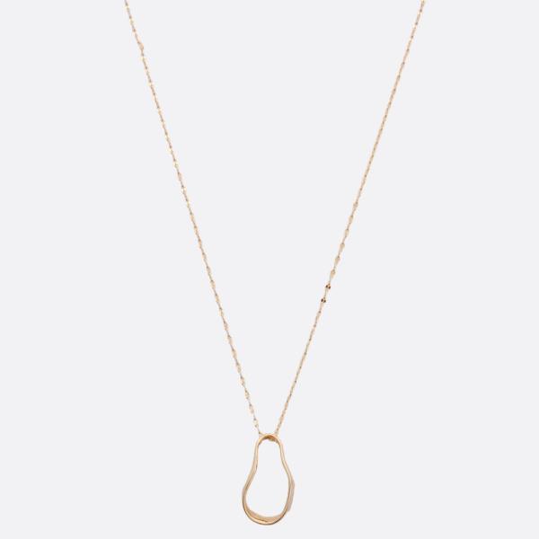 SODAJO ORGANIC SHAPE PENDANT GOLD DIPPED NECKLACE