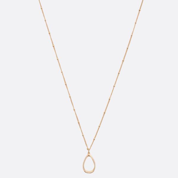 SODAJO TEARDROP PENDANT GOLD DIPPED NECKLACE