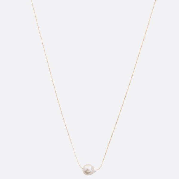 SODAJO PEARL BEAD GOLD DIPPED NECKLACE