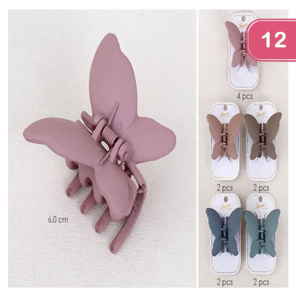 BUTTERFLY HAIR CLAW CLIP (12 UNITS)