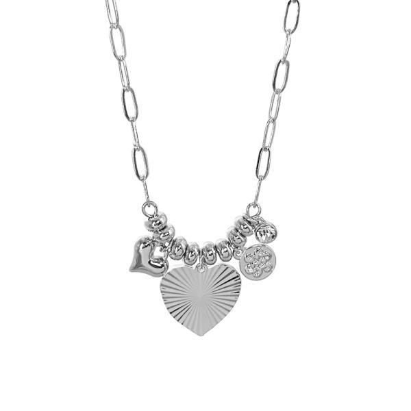 HEART MULTI CHARM NECKLACE