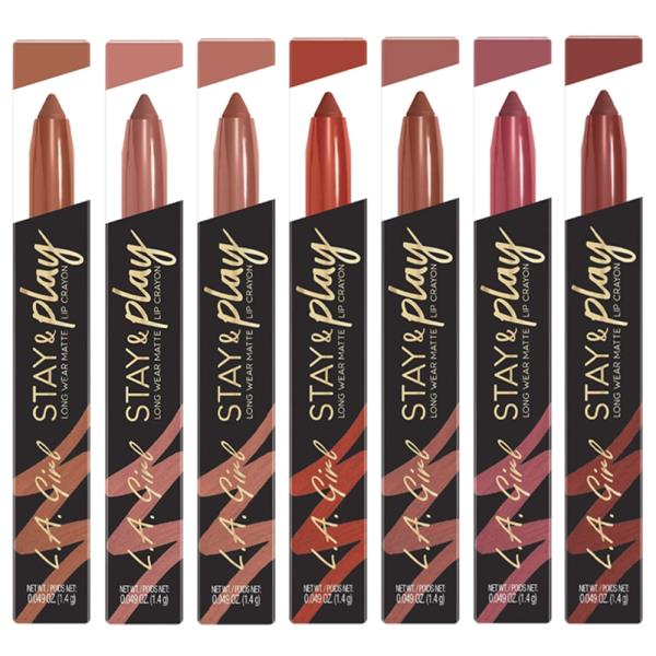 LA GIRL STAY AND PLAY LIP CRAYON (3 UNITS)