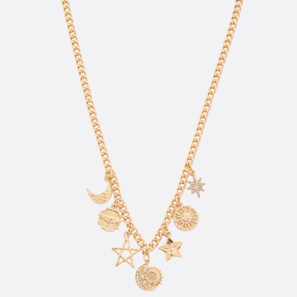 STAR SUN CHARM METAL NECKLACE