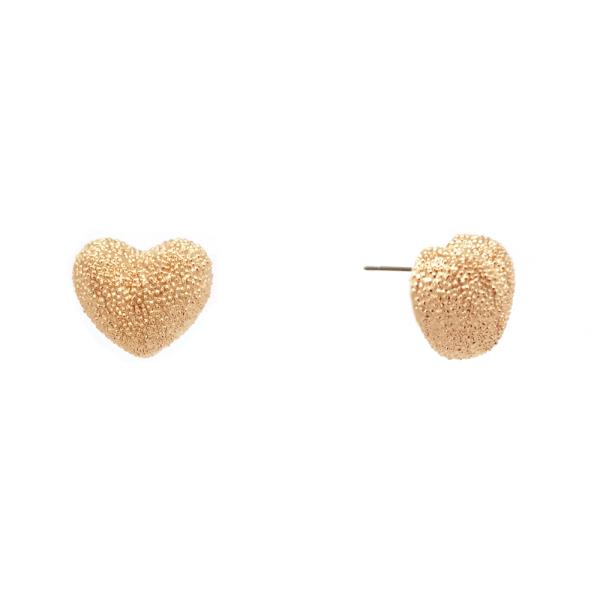 METAL HEART STUD EARRING