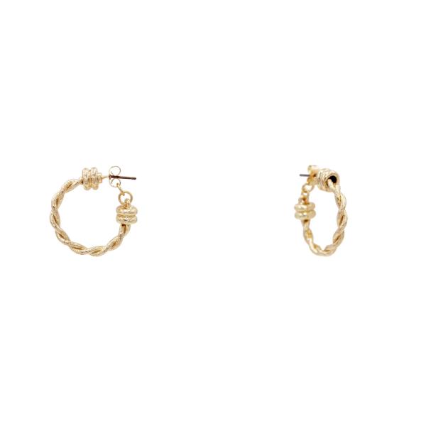 METAL TWIST HOOP EARRING