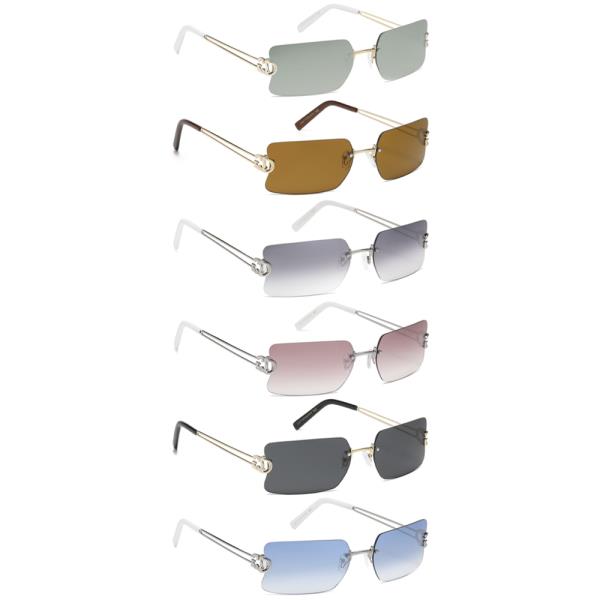 STYLISH CURVED SQUARE SUNGLASSES 1DZ