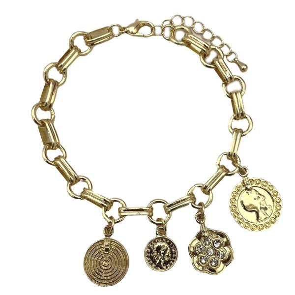 COIN CHARM METAL BRACELET