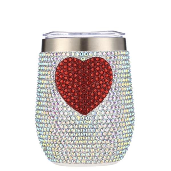 RHINESTONE HEART CUP