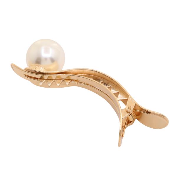 PEARL BEAD METAL HAIR CLIP