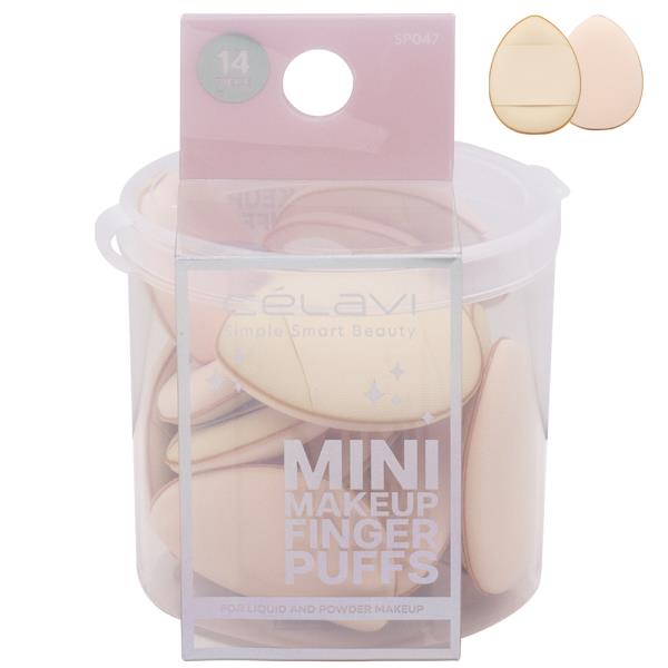 CELAVI 14PCS MINI MAKEUP FINGER PUFFS