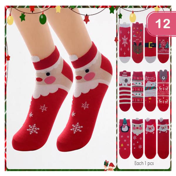 CHRISTMAS SOCKS (12 UNITS)