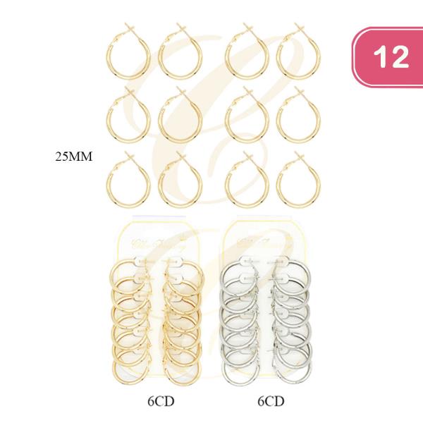 HOOP EARRING SET (12 UNITS)