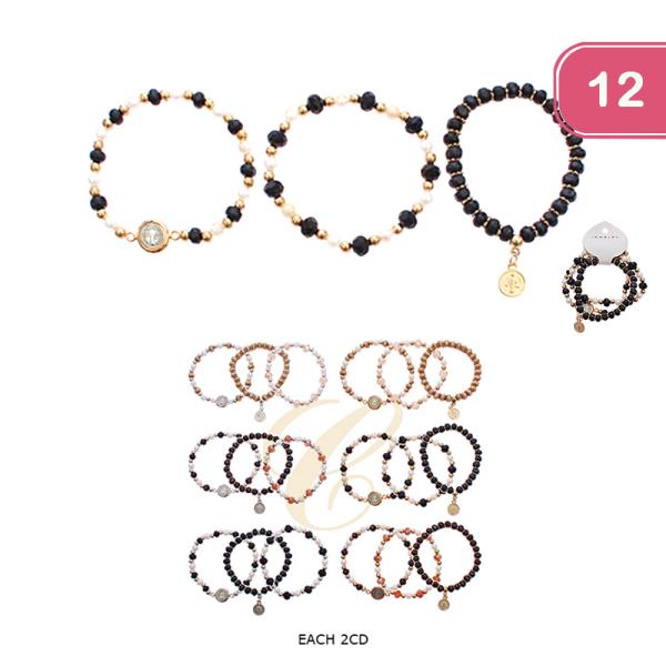 STACKABLE BEADED BRACELET (12 UNITS)