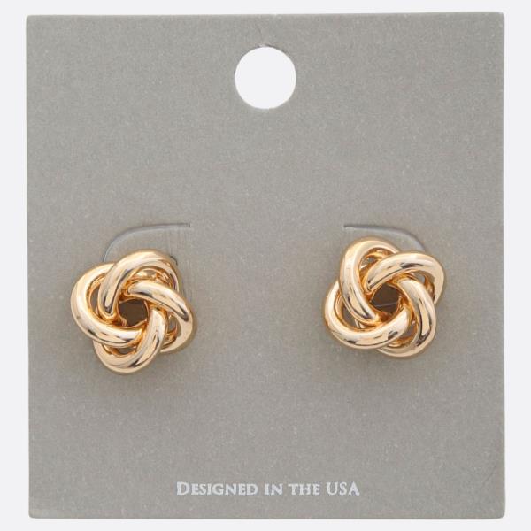 KNOT METAL STUD EARRING