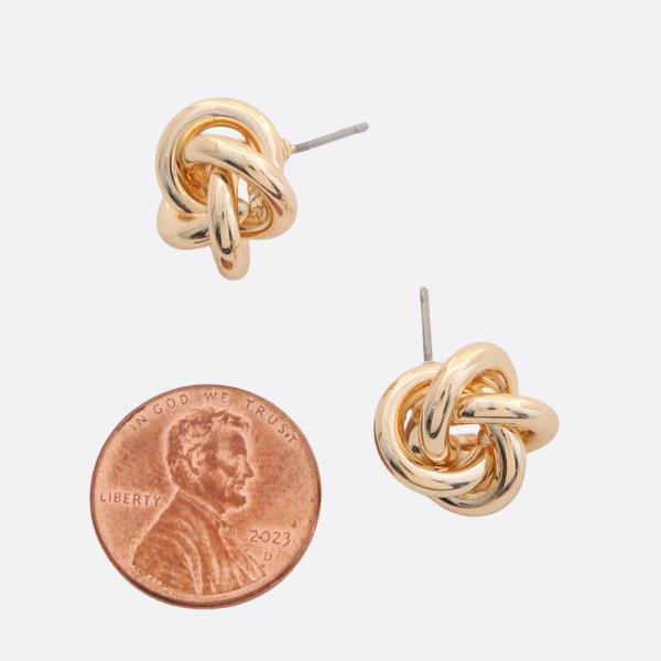 KNOT METAL STUD EARRING