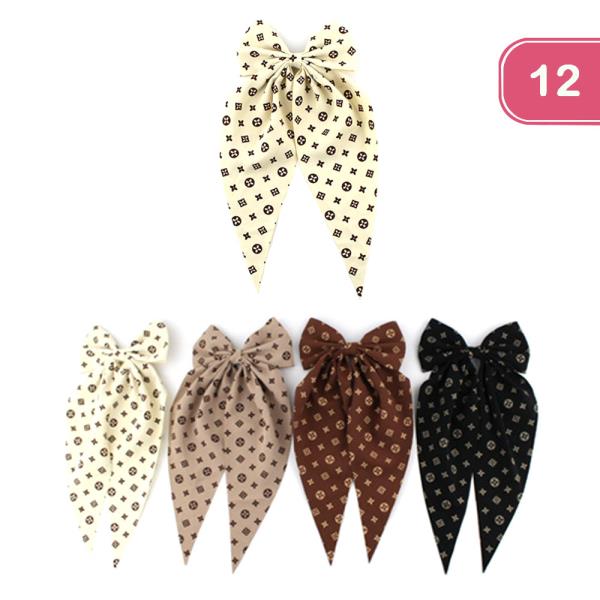 LONG TAIL HAIR BOW PIN (12 UNITS)