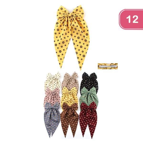 LONG TAIL HAIR BOW PIN (12 UNITS)