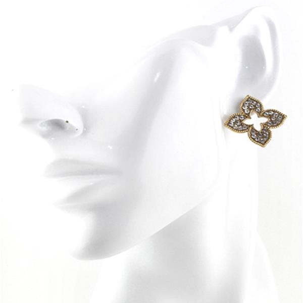 RHINESTONE CLOVER EARRING (12 UNITS)