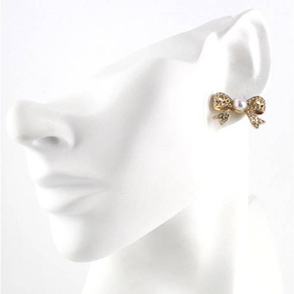 BOW PEARL EARRINGS (12 UNITS)