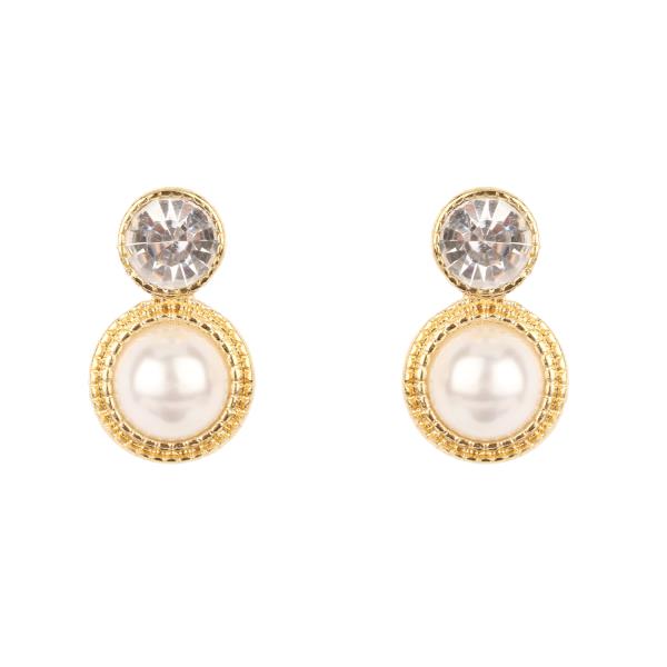 LASS PLASTIC PEARL NOVELTY POST EARRING