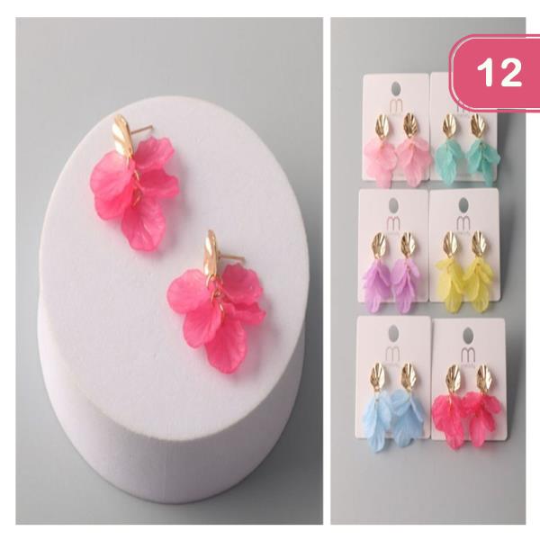 PETALS TASSEL SHELL EARRING (12 UNITS)